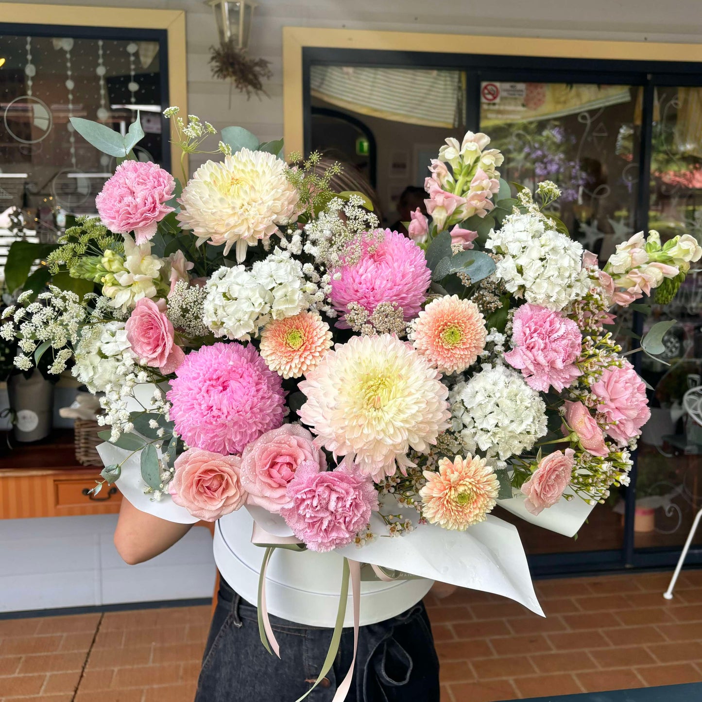Fleur and Lace Arrangement