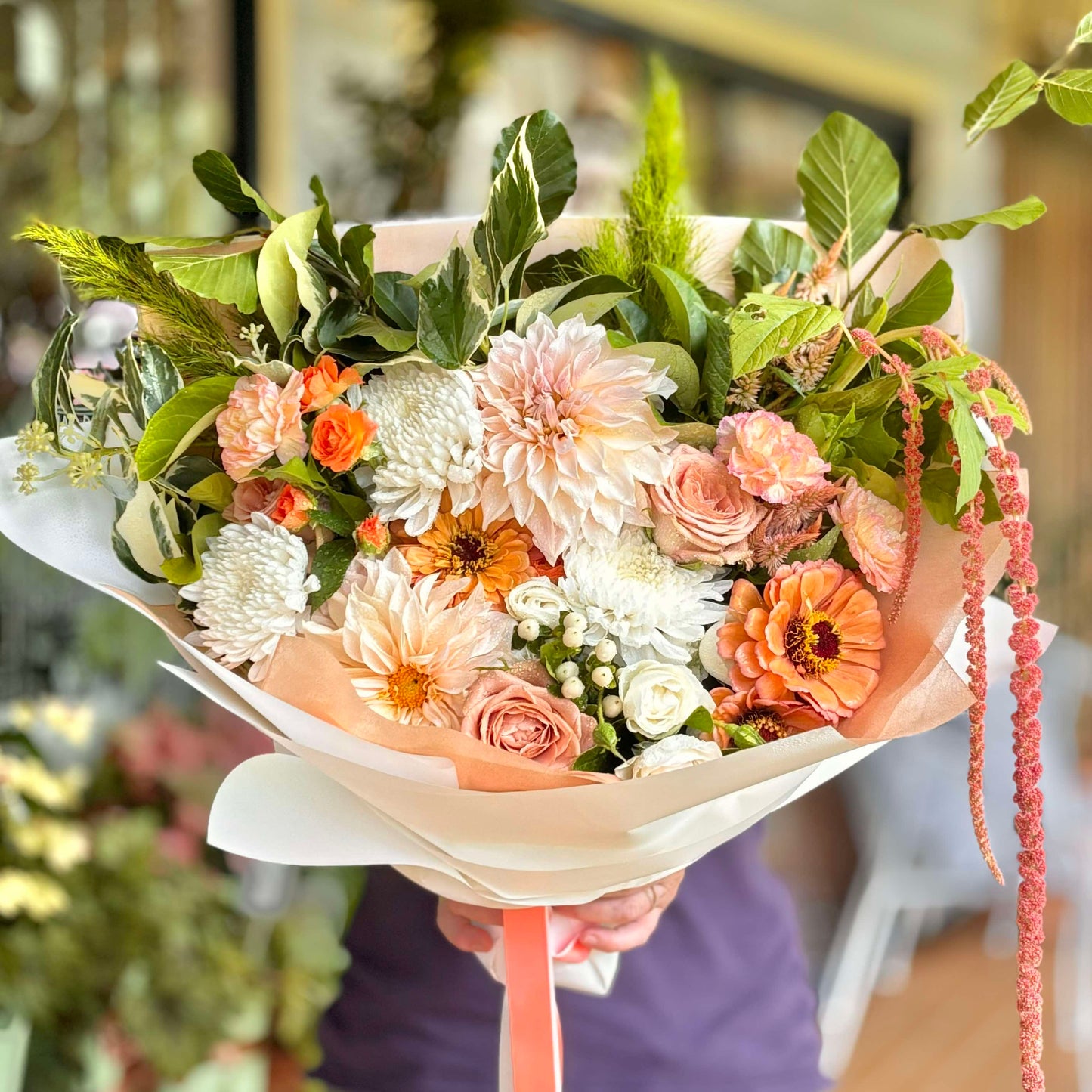 Apricot Lace Bouquet