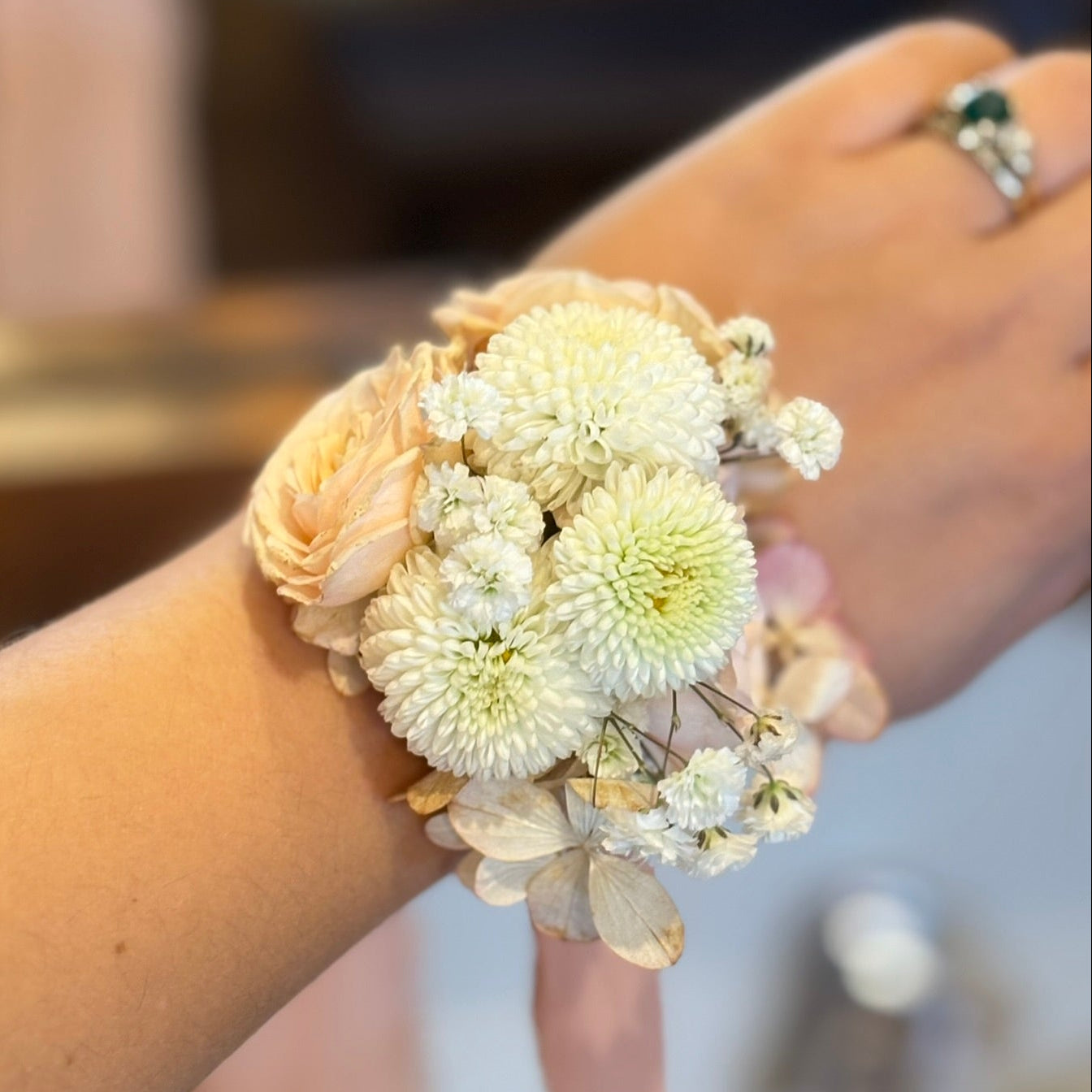 Blush Wrist Corsage