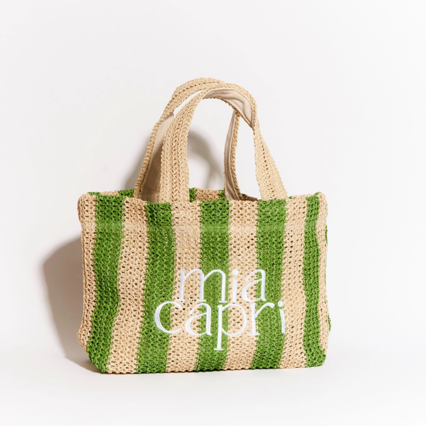 Mia Capri Vacay Bag - Green Stripe