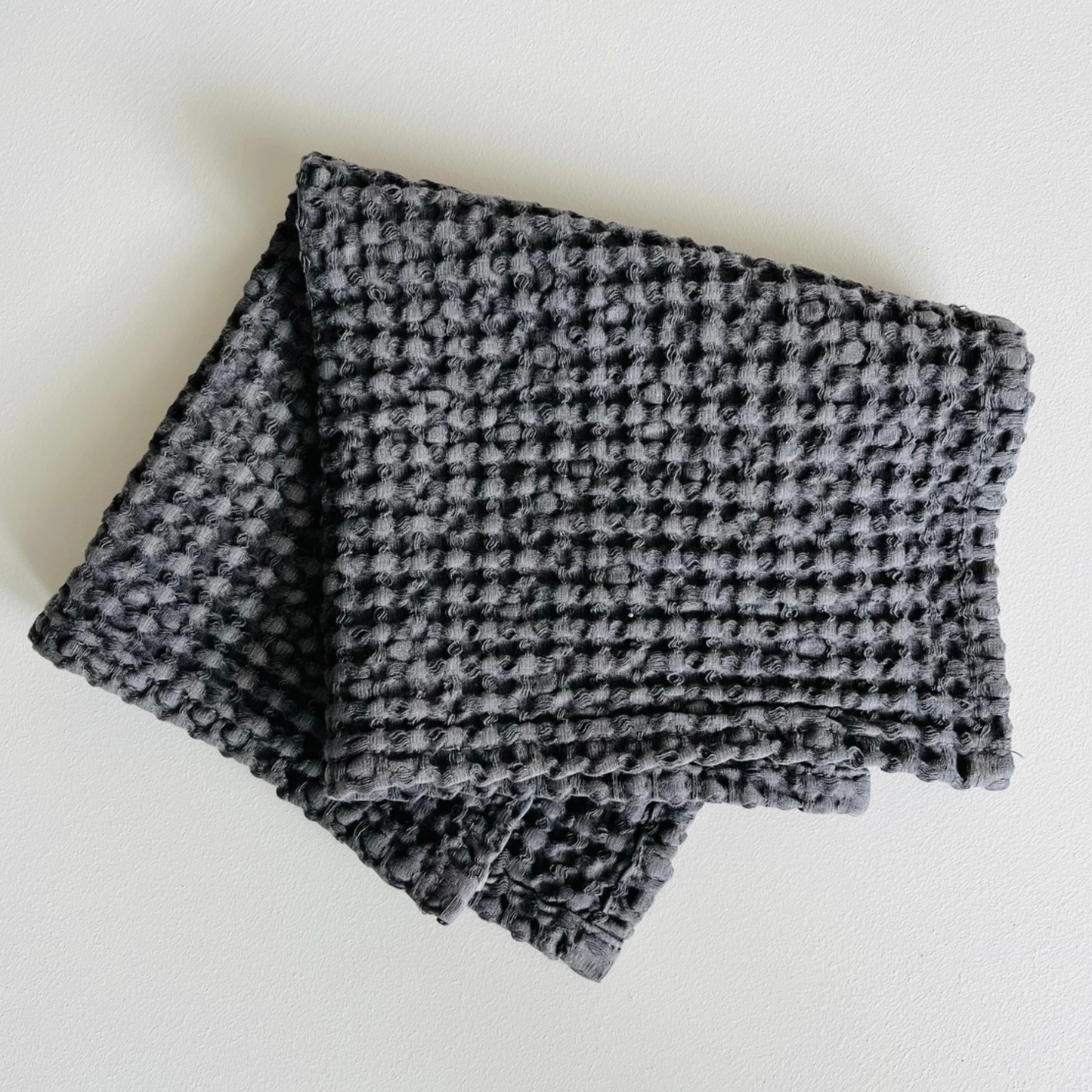Waffle Face Cloth and/or Hand Towel - Charcoal