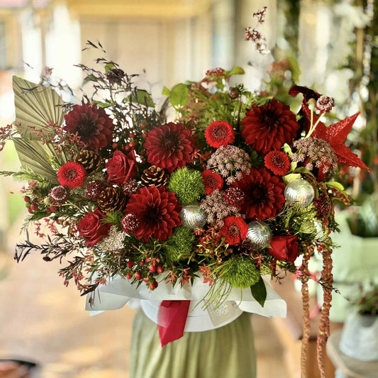 Mulled Wine Floral Hat Box